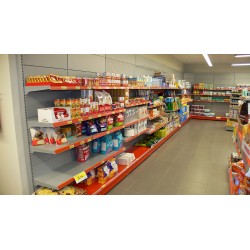 Estanterias para Supermercado Gris-Rojo
